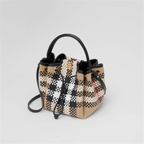 Burberry Monogram Motif Latticed Bucket bag 